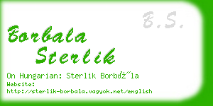 borbala sterlik business card